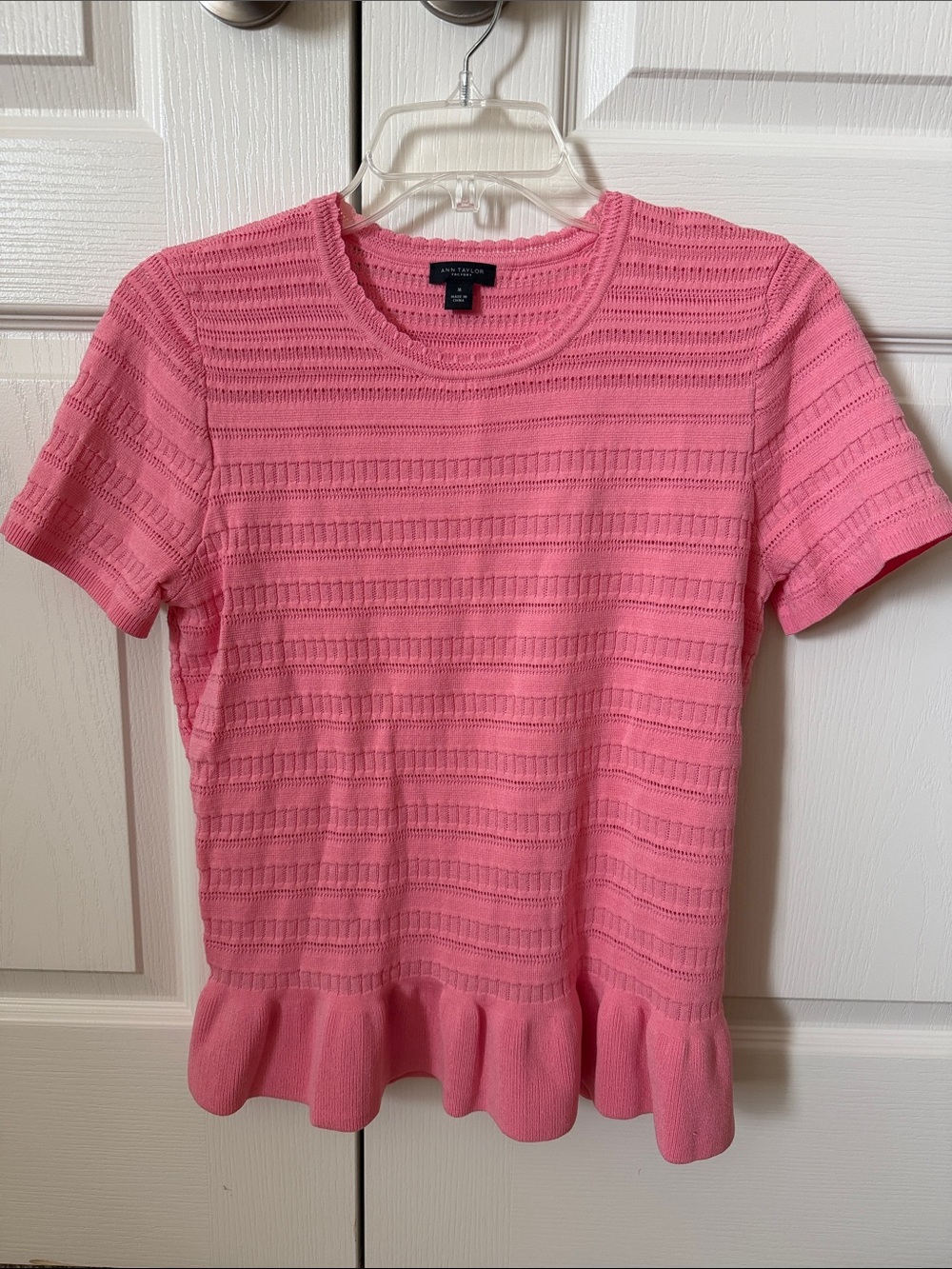 Ann Taylor Factory Short Sleeve Women’s Top Stretch Medium